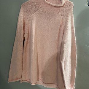 LL Bean Women Cashmere/Light Pink Sweater Size XL